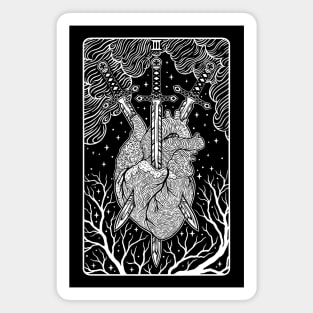 Tarot card - Three Of Swords Magnet